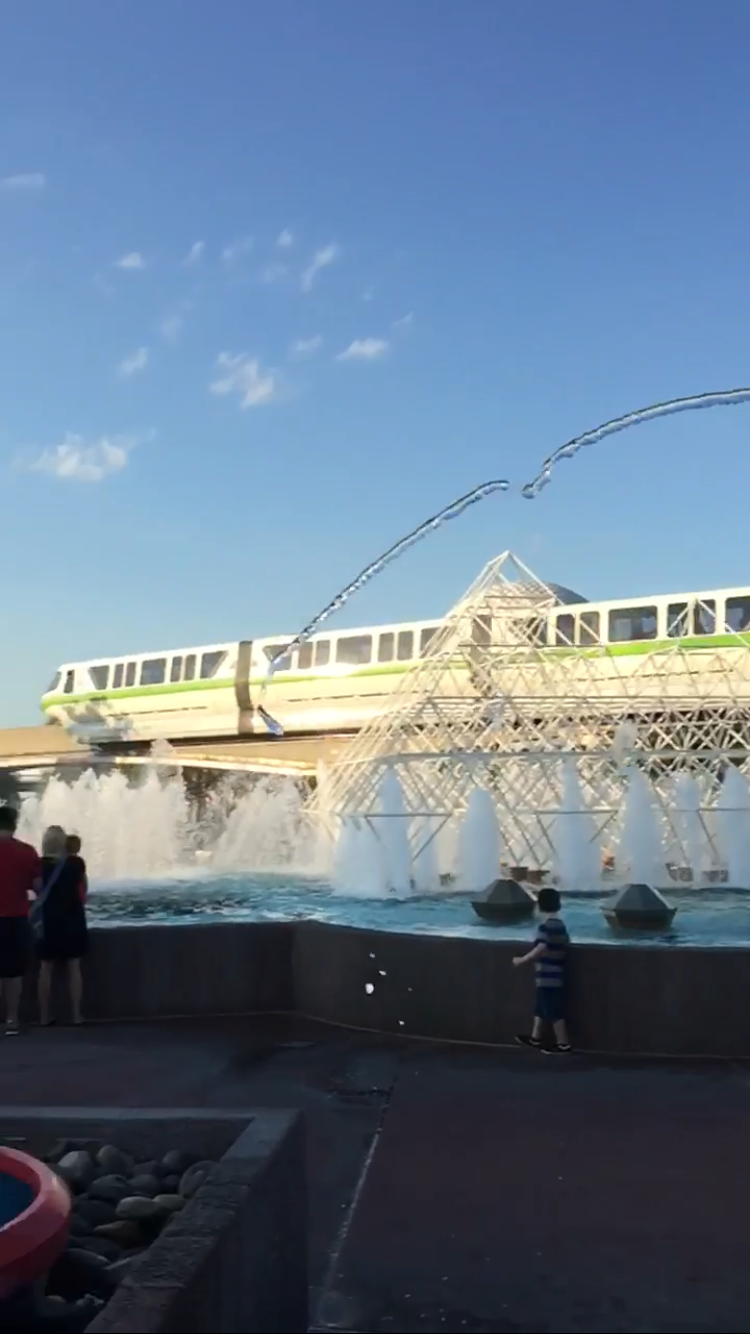 July 2016 Monorail going by Imagination