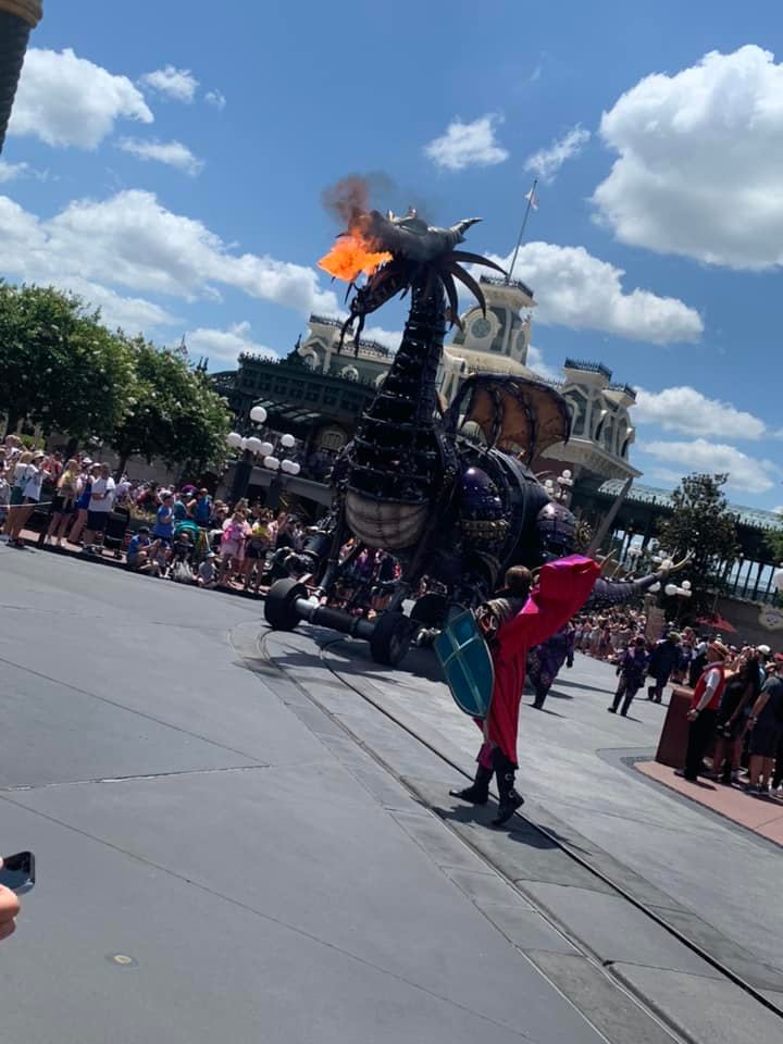Maleficent's giving out the flames
