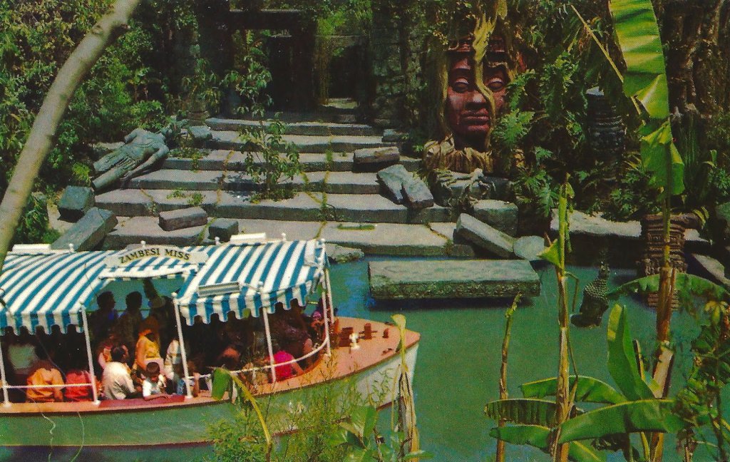 ___ Disney Postcards_ Ancient Lost City, Jungle River Boat in Disneyland.jpg