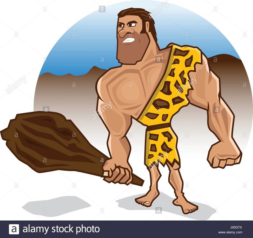 angry-caveman-holds-a-wooden-club-with-big-and-strong-muscles-J93G7X.jpg