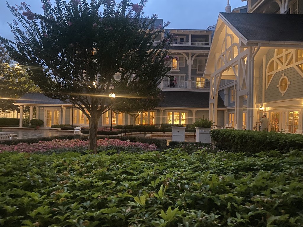 Beach Club Resort entrance - view from our patio