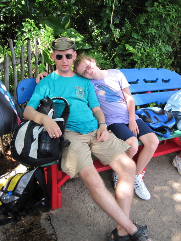 chad elizabeth relaxing waiting for parade.jpg