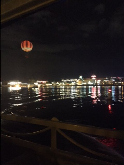 Leaving Disney Springs by boat.JPG