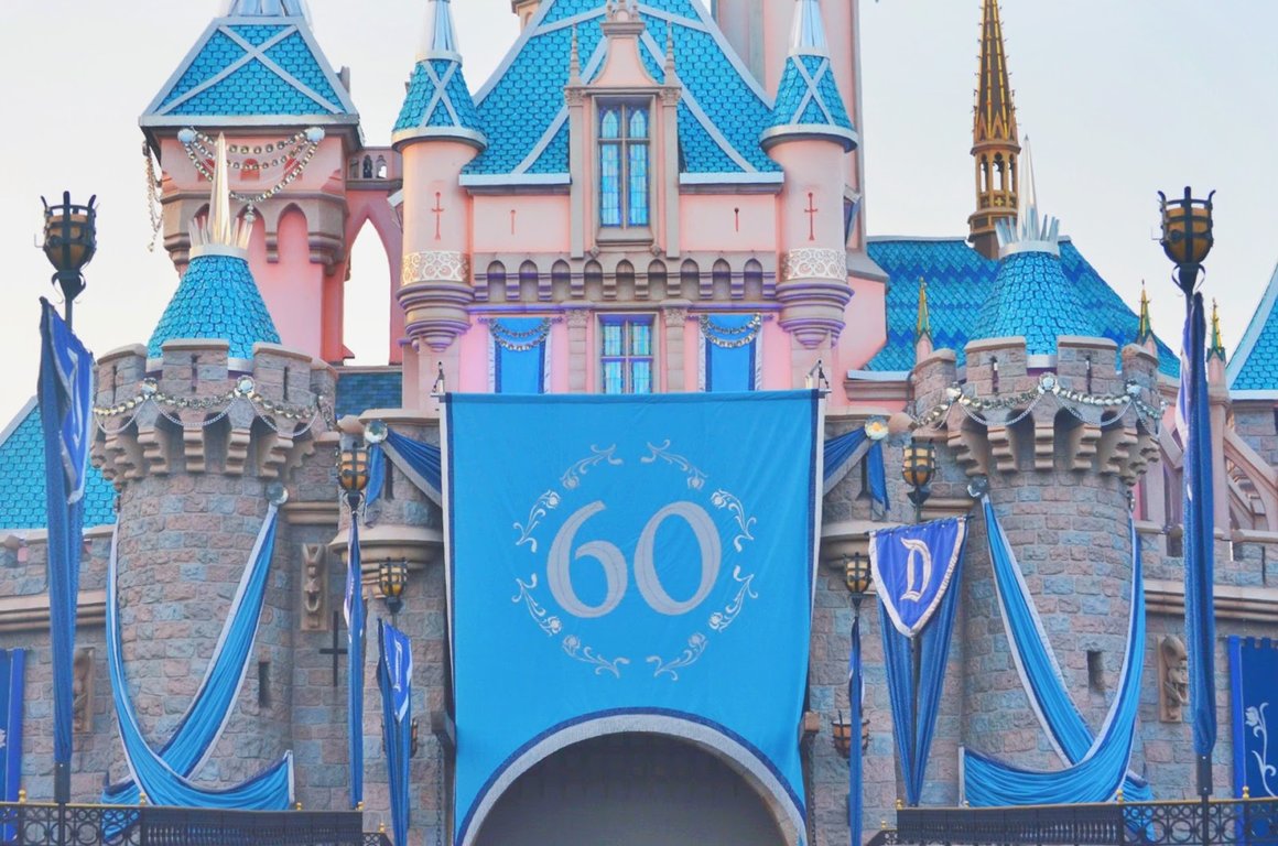 Sleeping Beauty Castle Disneyland 60 Anniversary.JPG