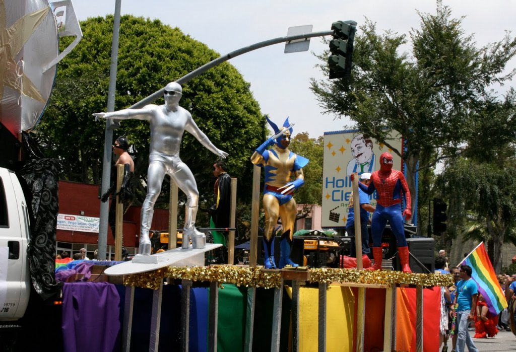 West Hollywood gay pride parade Marvel heroes 09.jpg