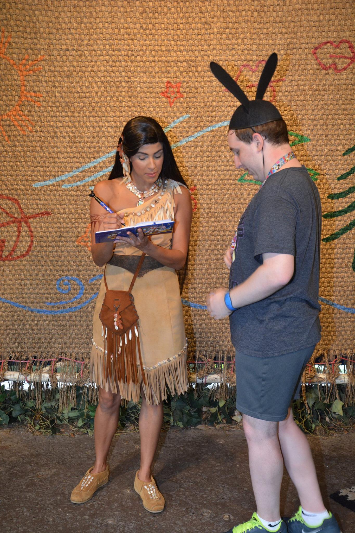 Getting Pocahontas' signature