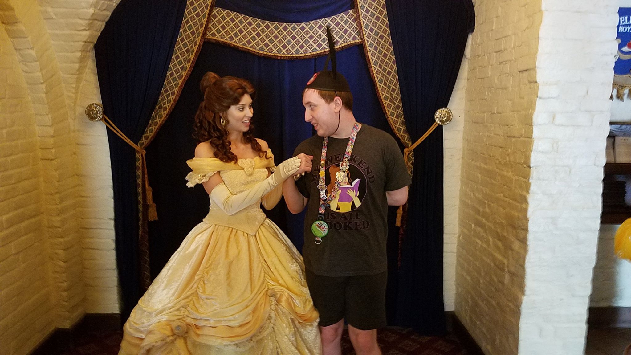 Holding Belle's hand