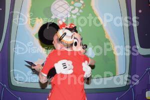 Hugging Minnie Mouse