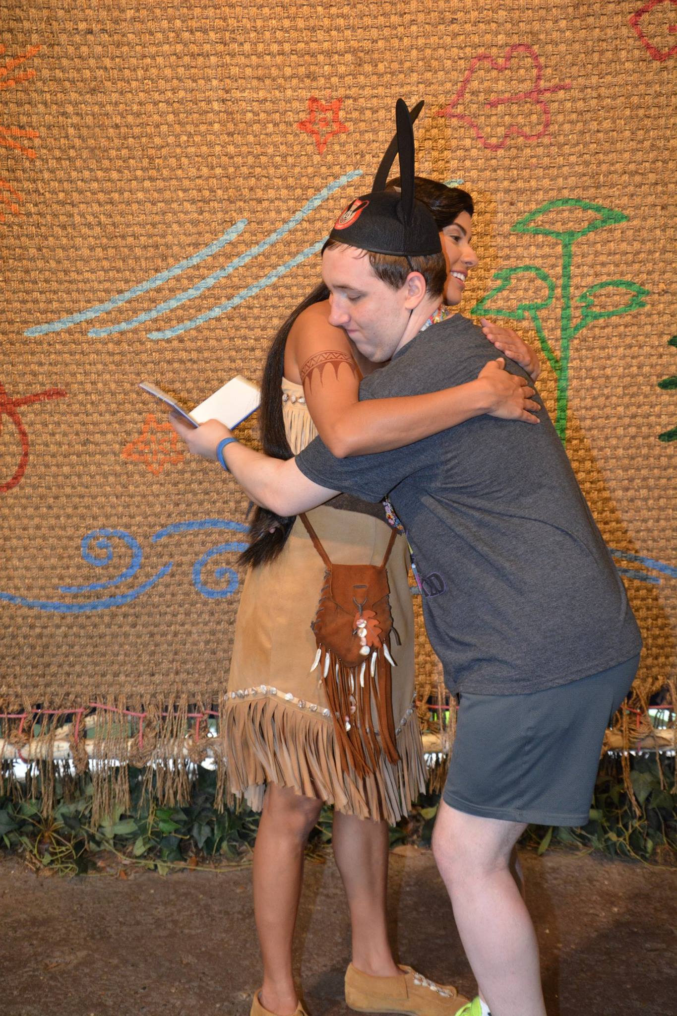 Hugging Pocahontas