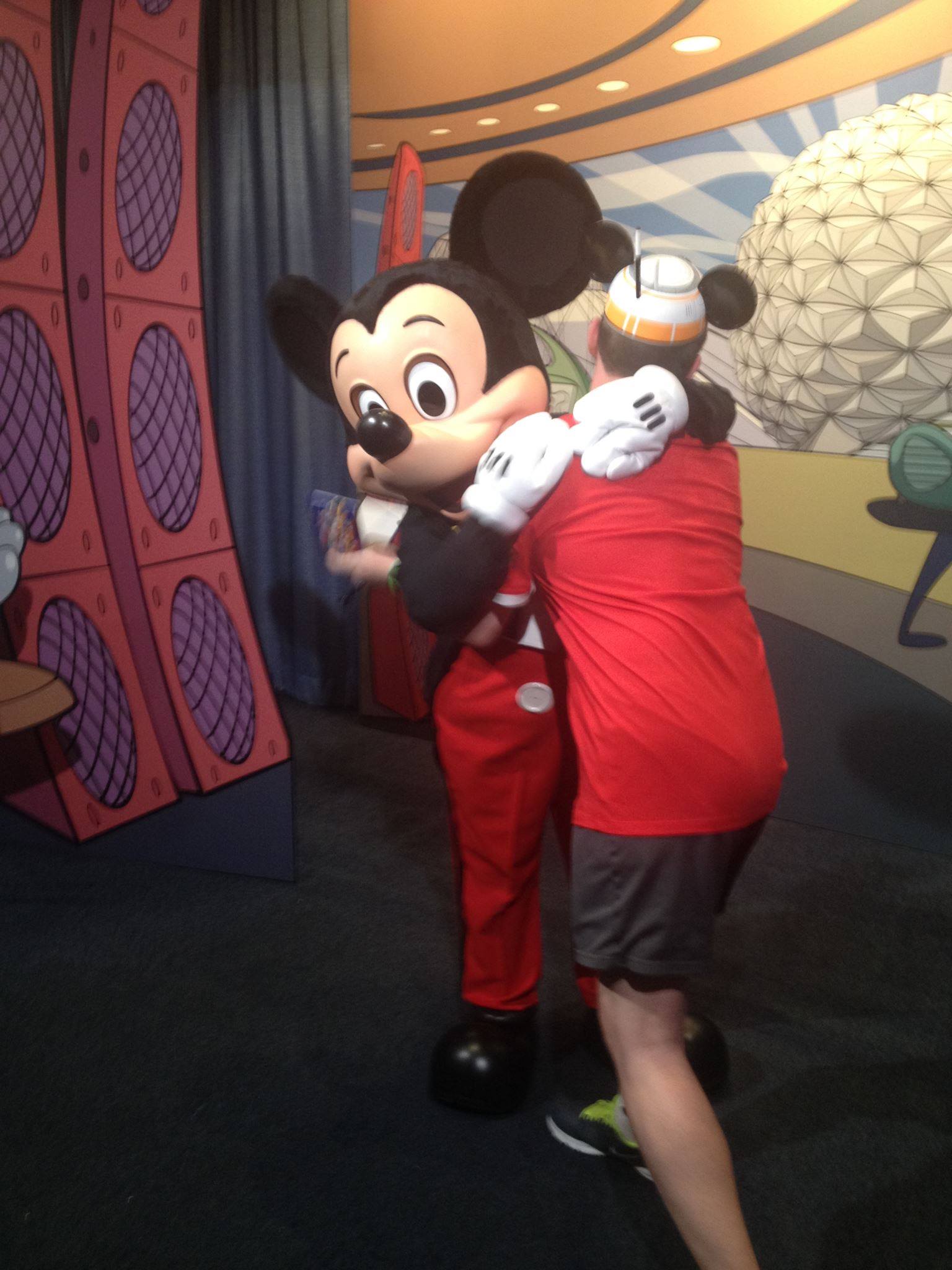 Hugging the Big Cheese himself