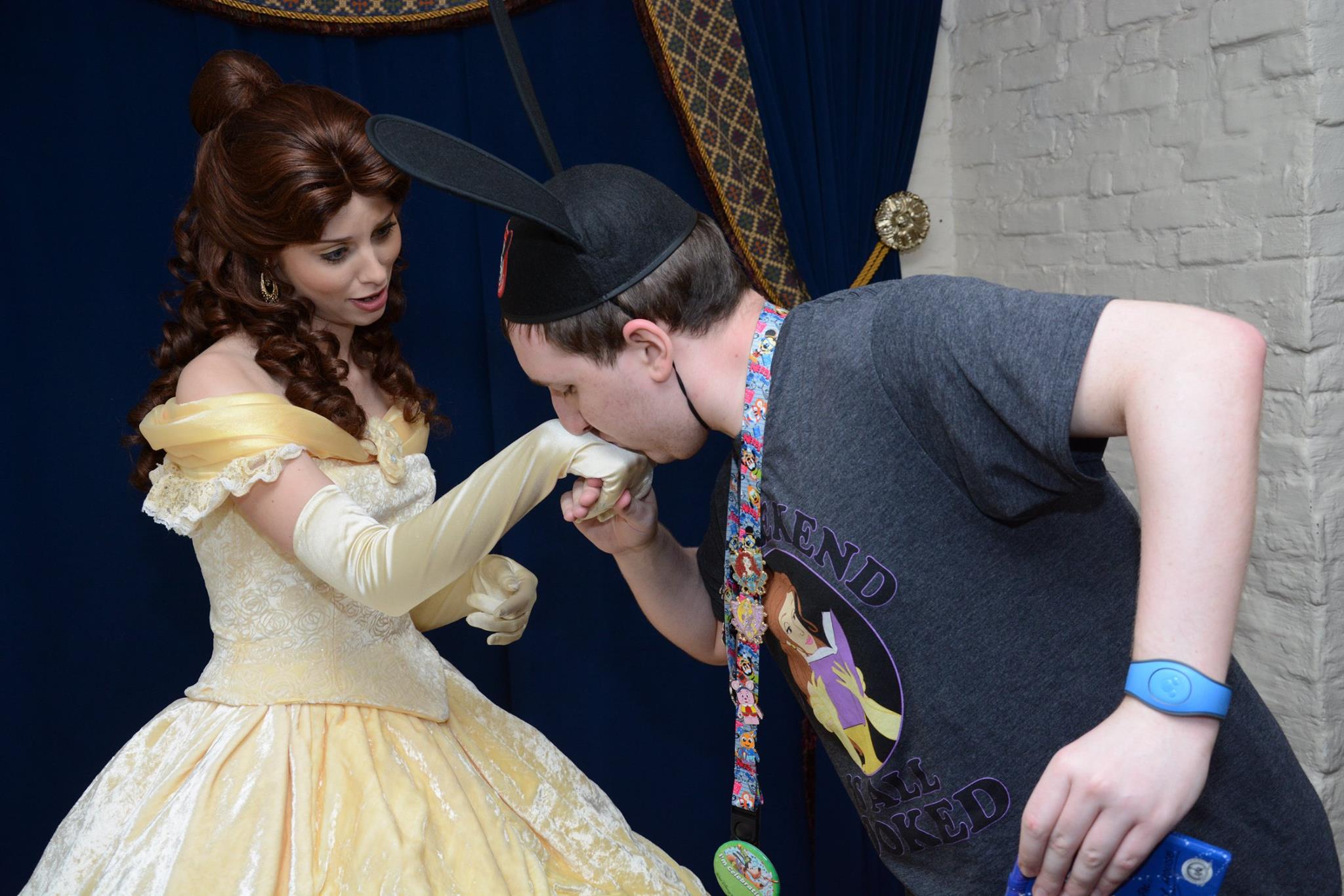 Kissing Belle's hand