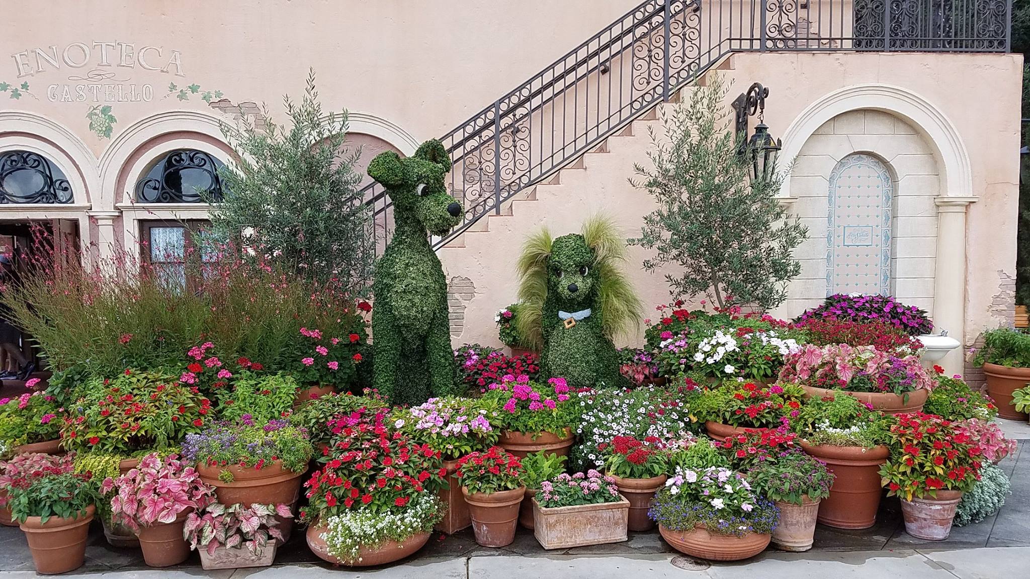 Lady and the Tramp topiary