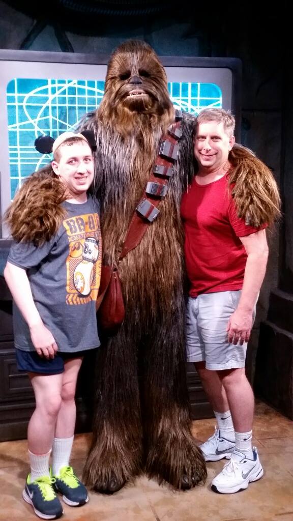 Me and Dad with Chewbacca