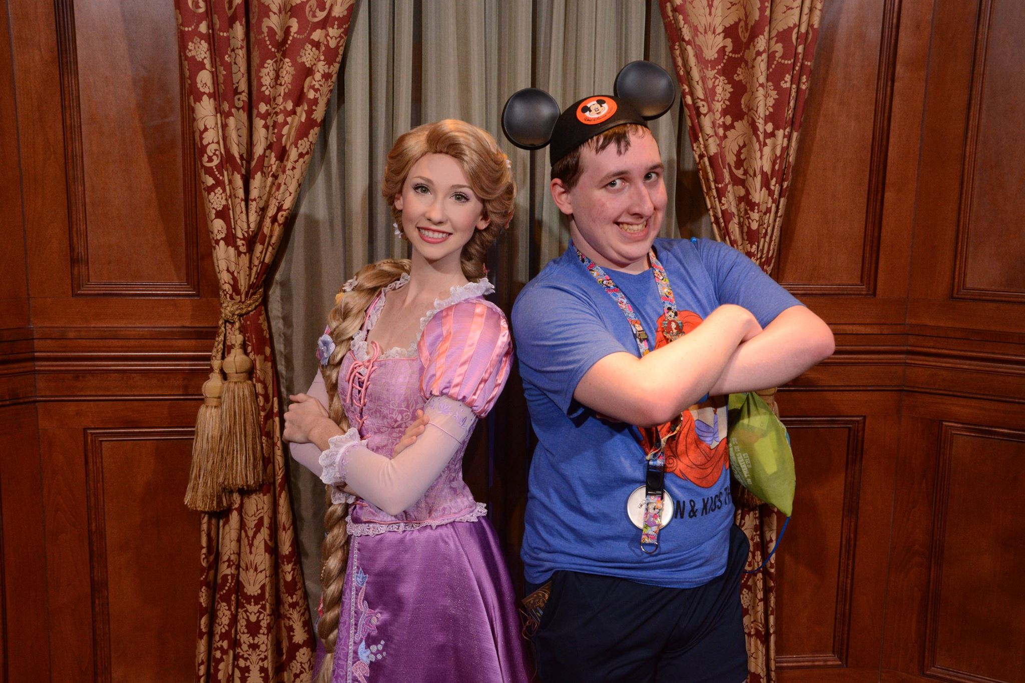 Me and Rapunzel Posing with our Arms Crossed