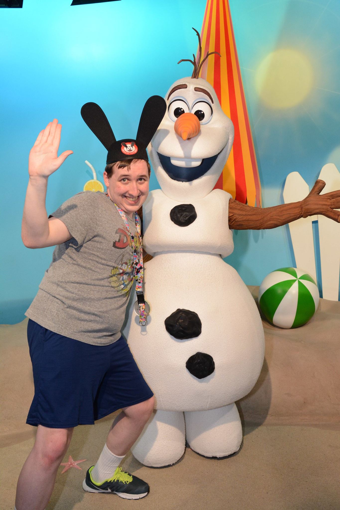 Posing with Olaf