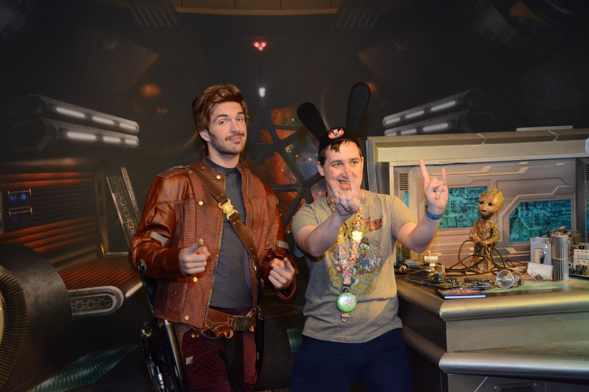 Posing with Star Lord