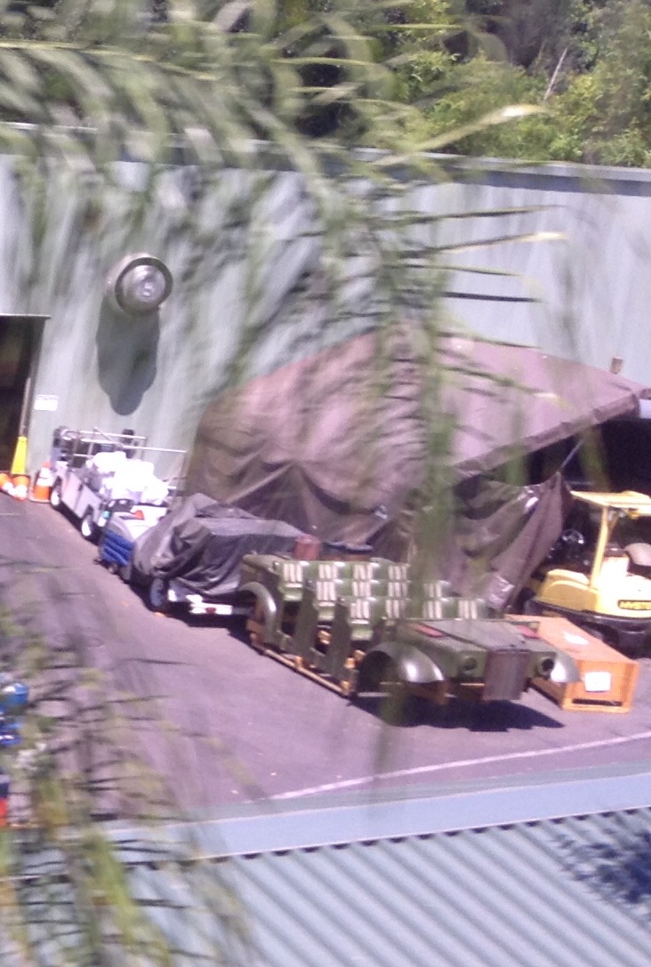 Troop Transport shell behind the 'Indiana Jones Adventure' show building - Disneyland