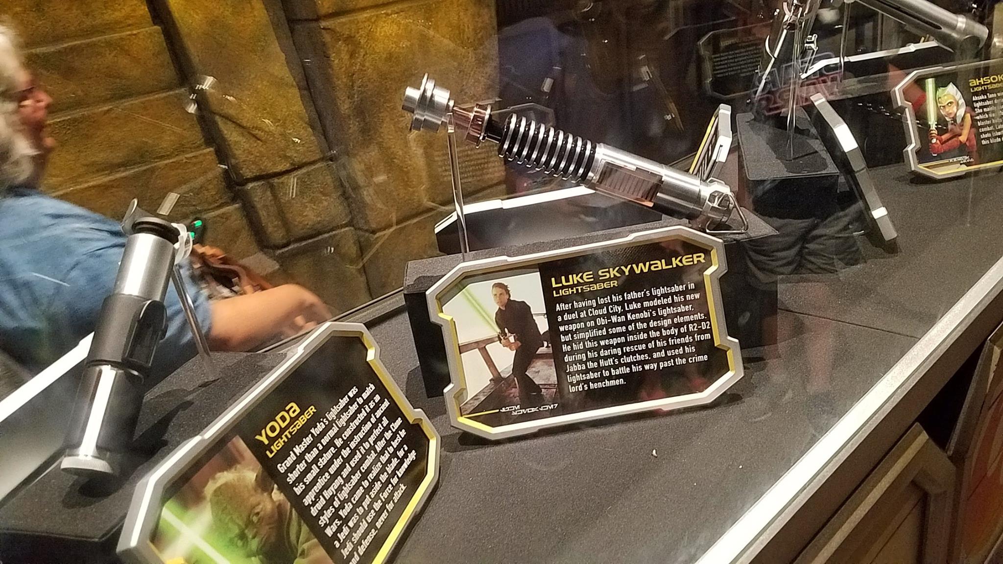 Yoda and Luke's lightsabers
